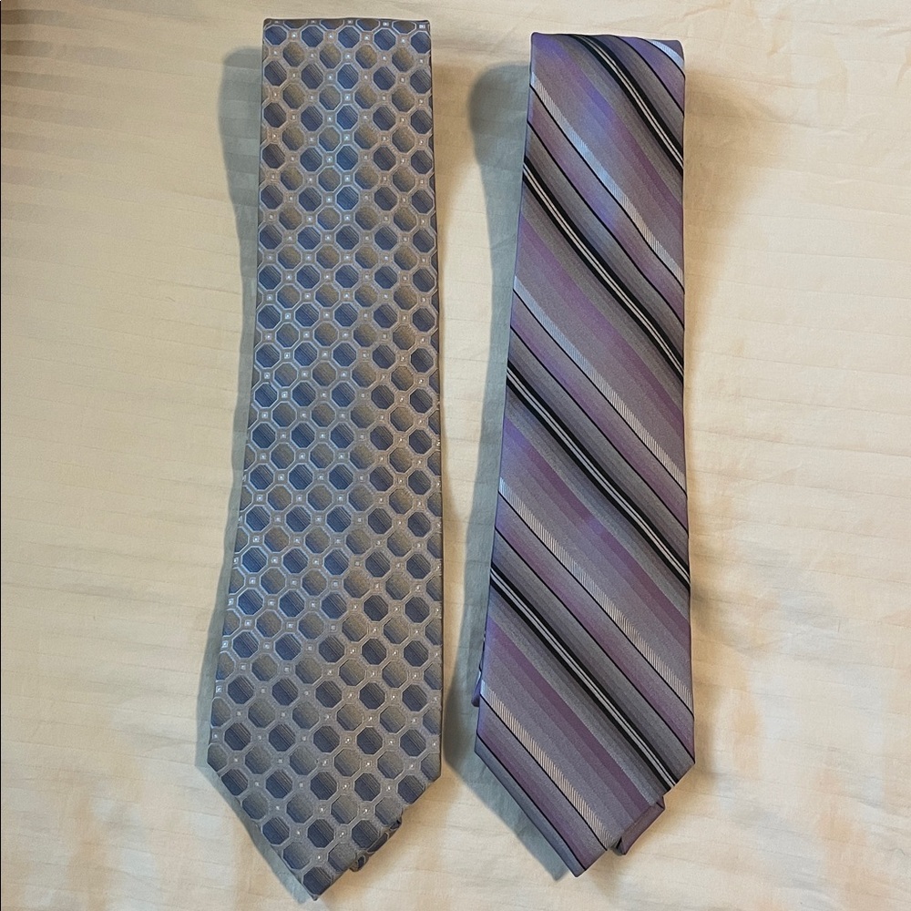 Silk Ties Purple and Blue